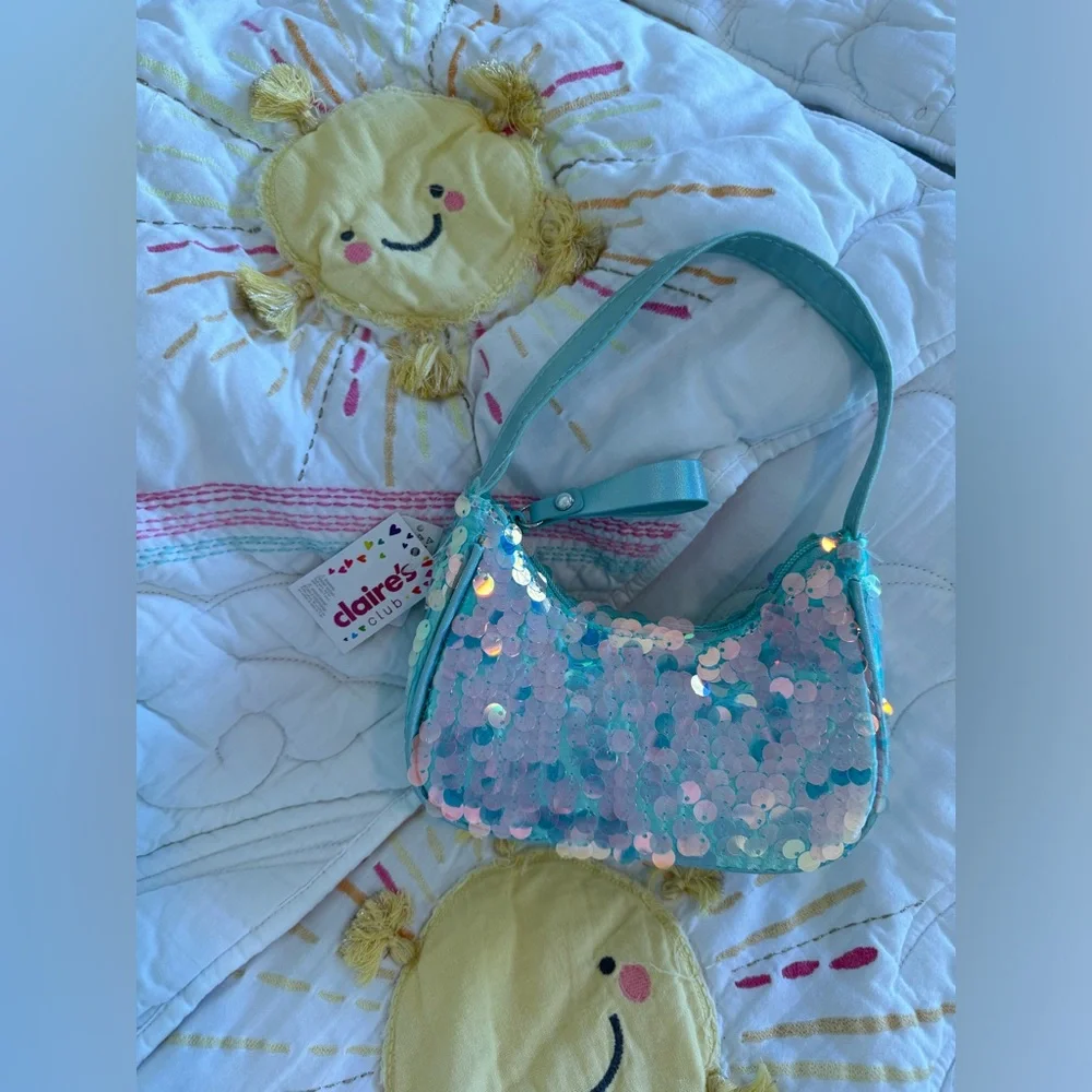 Claire’s Club💖Sequin💖Sparkle💖Mermaid Blue💖Shoulder Bag💖